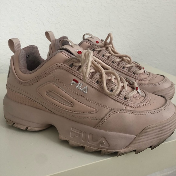 fila light pink sneakers
